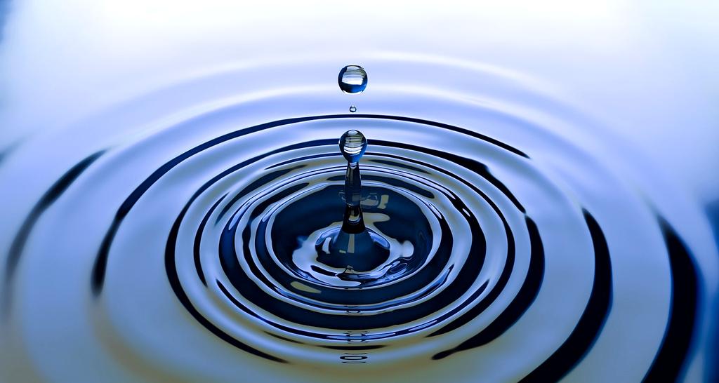 Water drop on soil background